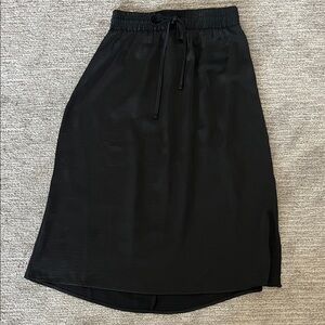Black silk skirt